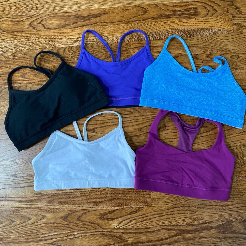 Lot of lululemon sports bras size 4